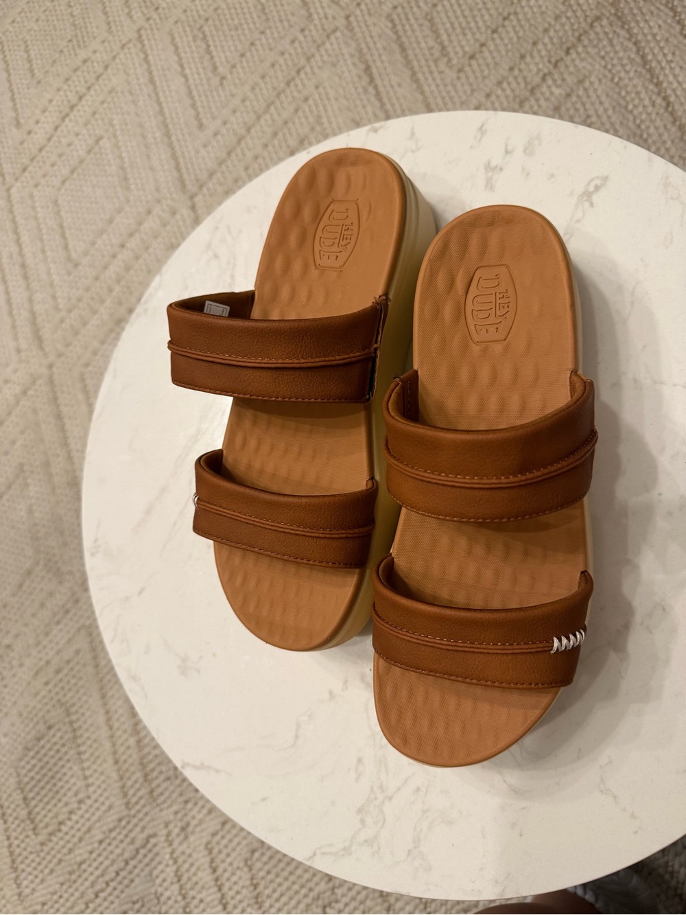 Hey Dude Women’s Triple-Strap Sandals in Chestnut